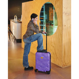 Crash Baggage | Icon Stripe Suitcase | Grape Violet