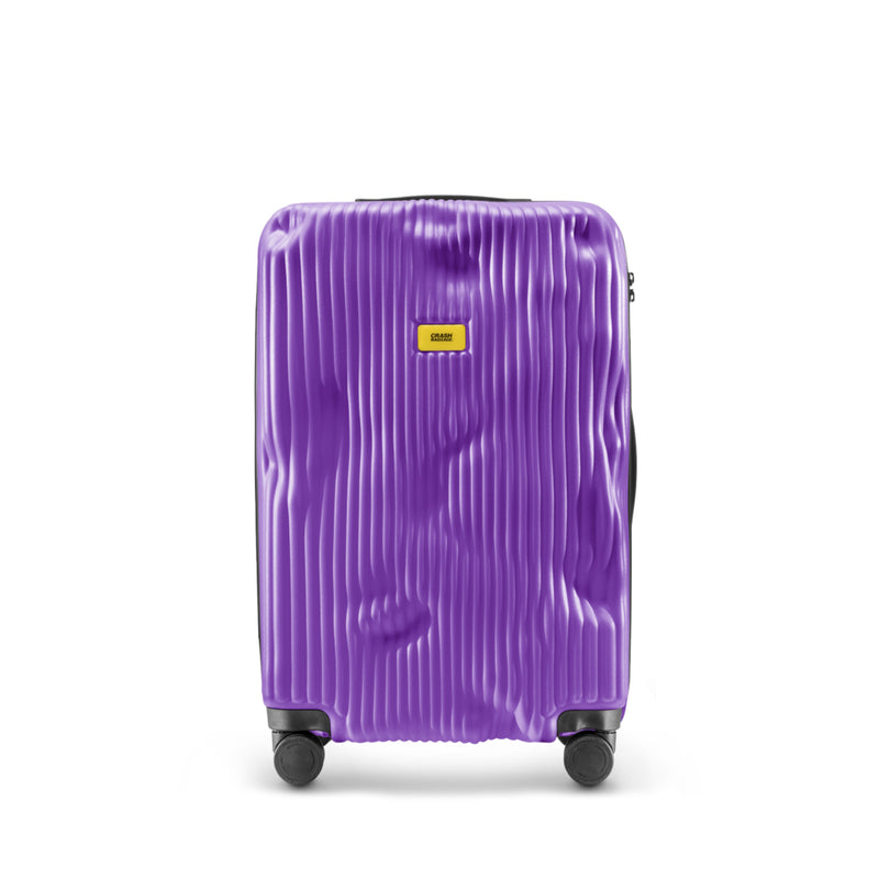 Crash Baggage | Icon Stripe Suitcase | Grape Violet