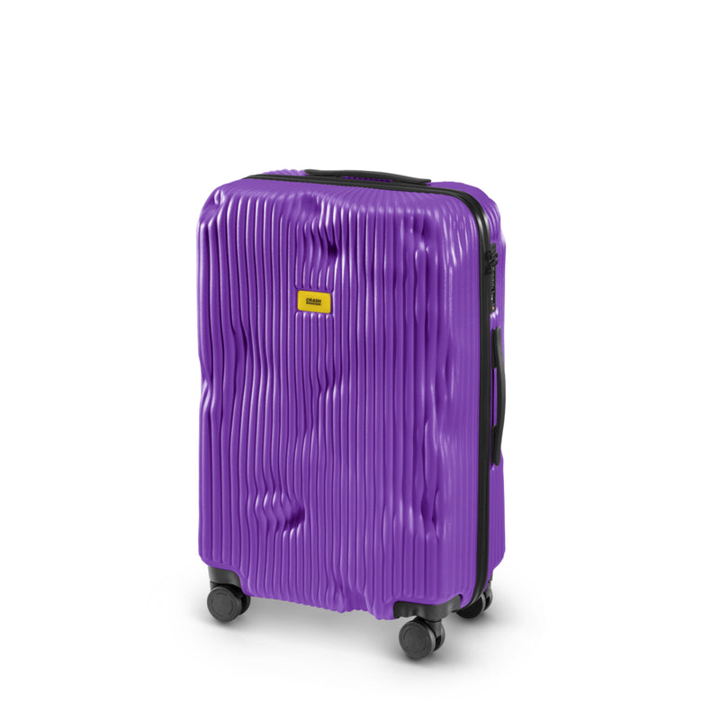 Crash Baggage | Icon Stripe Suitcase | Grape Violet