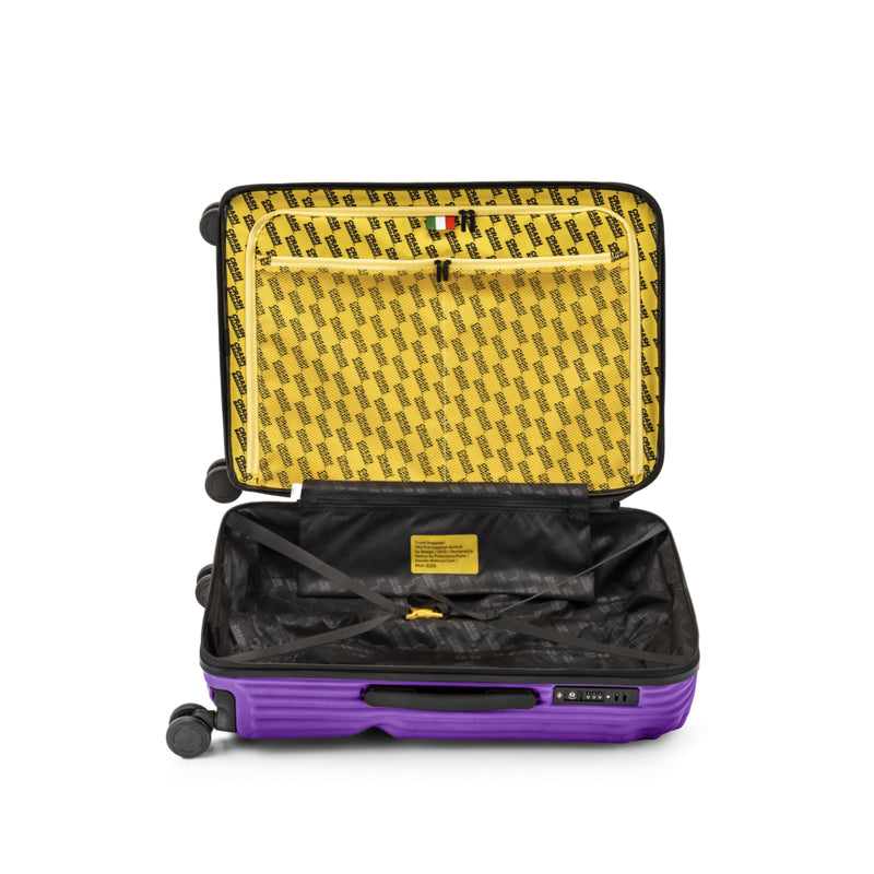 Crash Baggage | Icon Stripe Suitcase | Grape Violet