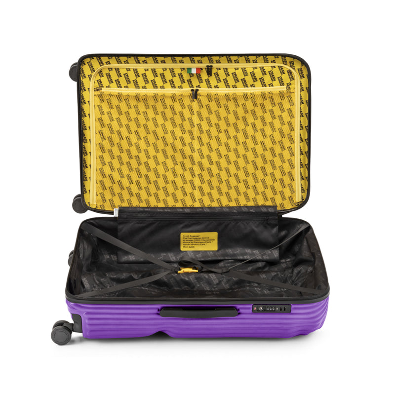 Crash Baggage | Icon Stripe Suitcase | Grape Violet