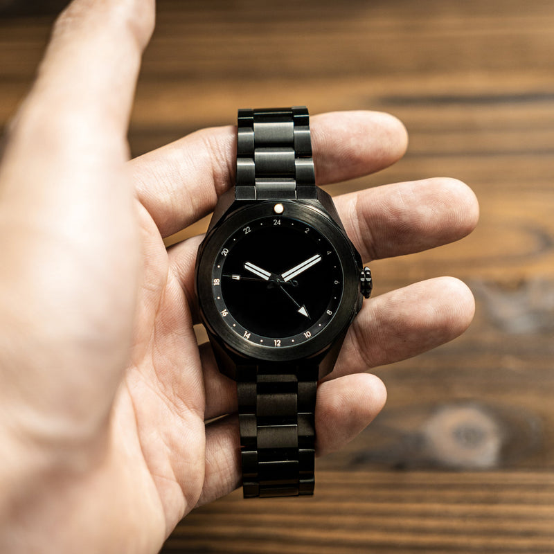 BOLDR The Black Dragon Fish Watch | 40mm Titanium Brushed Finish