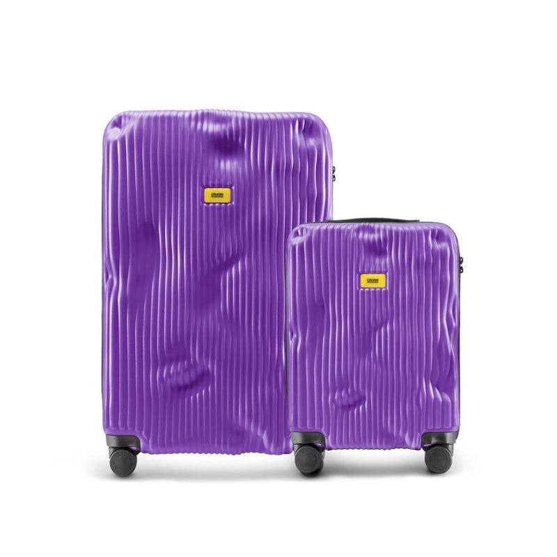 Crash Baggage | Icon Stripe Suitcase | Grape Violet