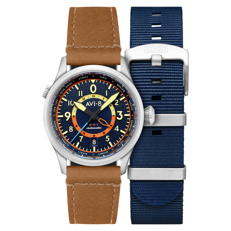 AVI-8 FLYBOY | Wingman Worldtimer GMT Automatic Watch | 41mm