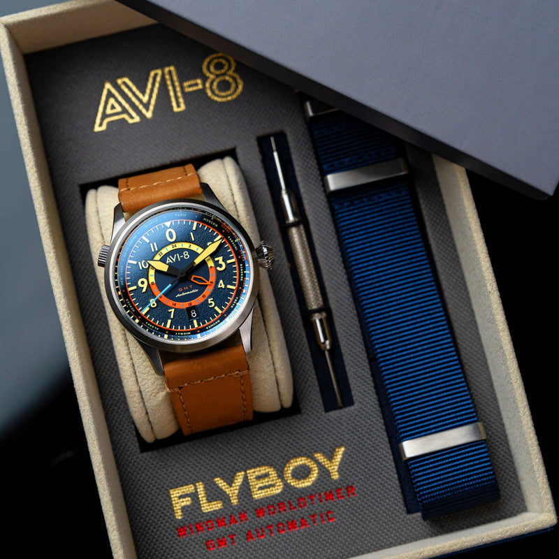 AVI-8 FLYBOY | Wingman Worldtimer GMT Automatic Watch | 41mm