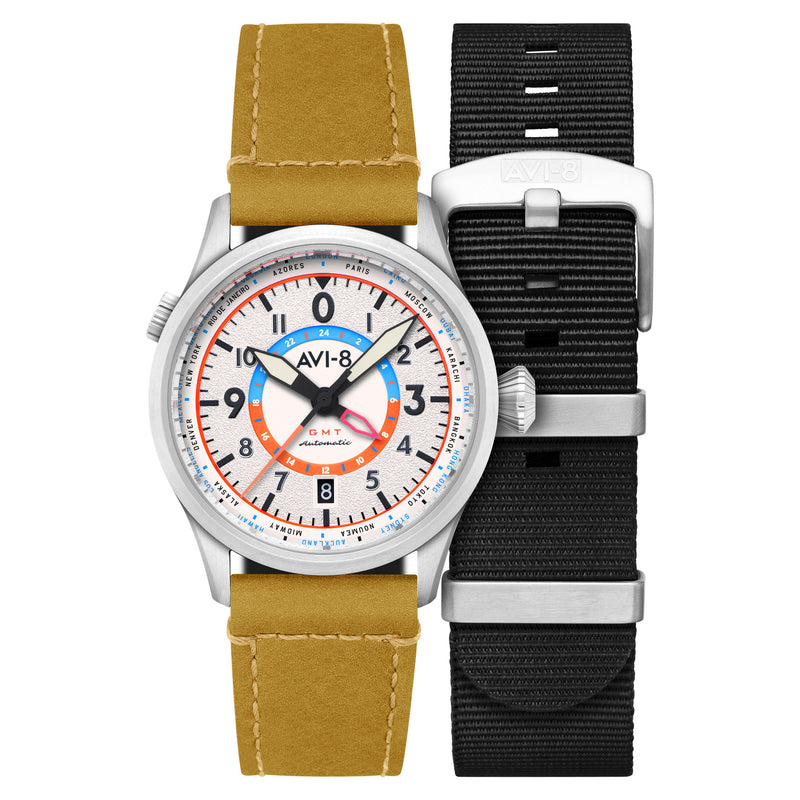 AVI-8 FLYBOY | Wingman Worldtimer GMT Automatic Watch | 41mm