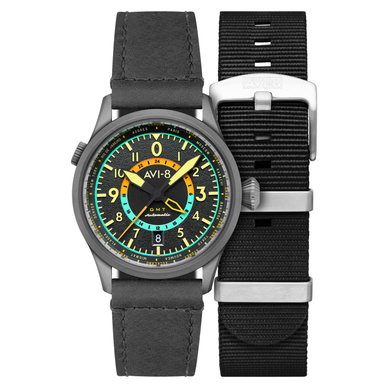 AVI-8 FLYBOY | Wingman Worldtimer GMT Automatic Watch | 41mm