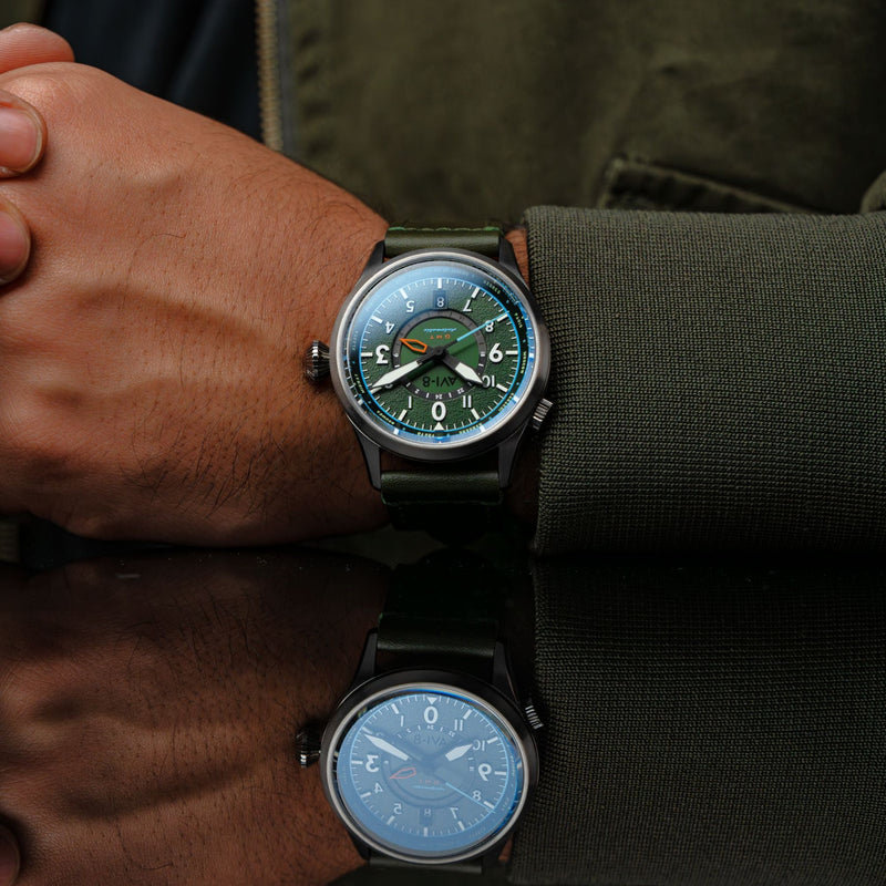 AVI-8 FLYBOY | Wingman Worldtimer GMT Automatic Watch | 41mm