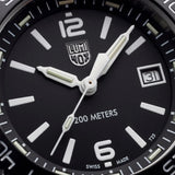 Luminox PACIFIC DIVER BLACK Watch | METT DIAL | STAINLESS STEEL METAL BAND