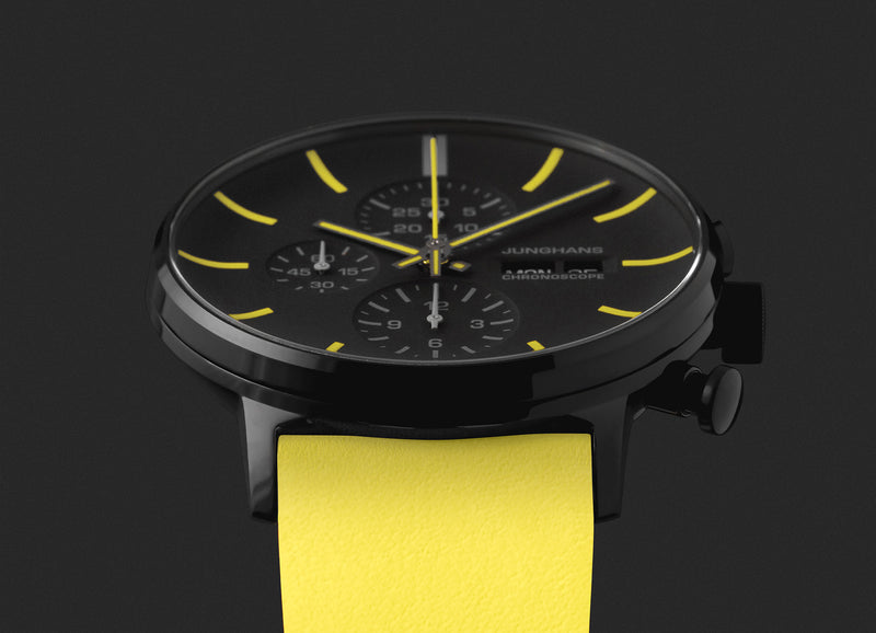 Junghans FORM A Chronoscope english date Watch | Yellow | 27/4473.01