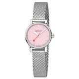 Mondaine SBB EVO2 Wild Rose Dial Mesh Watch