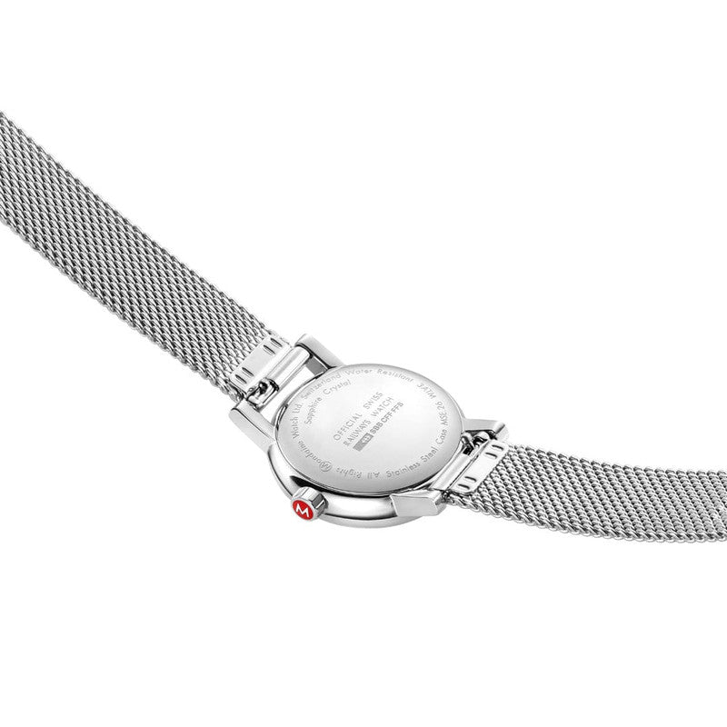 Mondaine SBB EVO2 Wild Rose Dial Mesh Watch