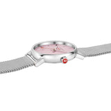 Mondaine SBB EVO2 Wild Rose Dial Mesh Watch