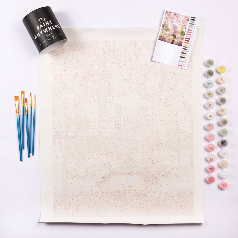 Park Avenue Spring by Joy Laforme Paint by Numbers Deluxe by Paint Anywhere Store