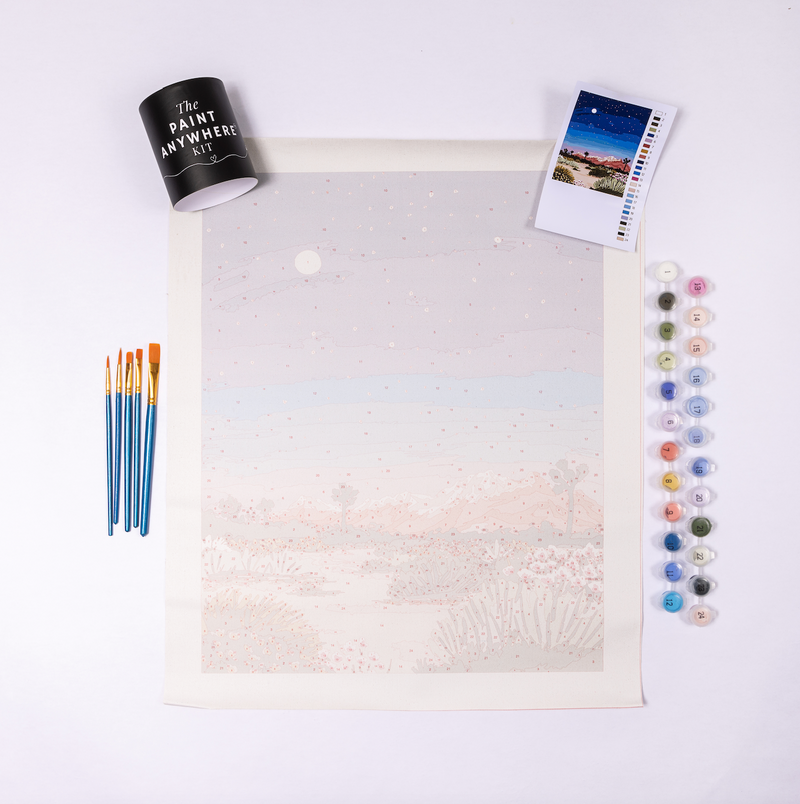 Joshua Tree at Night by Sarah Gesek Paint by Numbers Deluxe by Paint Anywhere Store