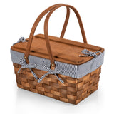 Kansas Handwoven Wood Picnic Basket by Picnic Time Family of Brands