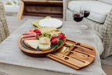 Insignia Acacia and Slate Serving Board with Cheese Tools by Picnic Time Family of Brands