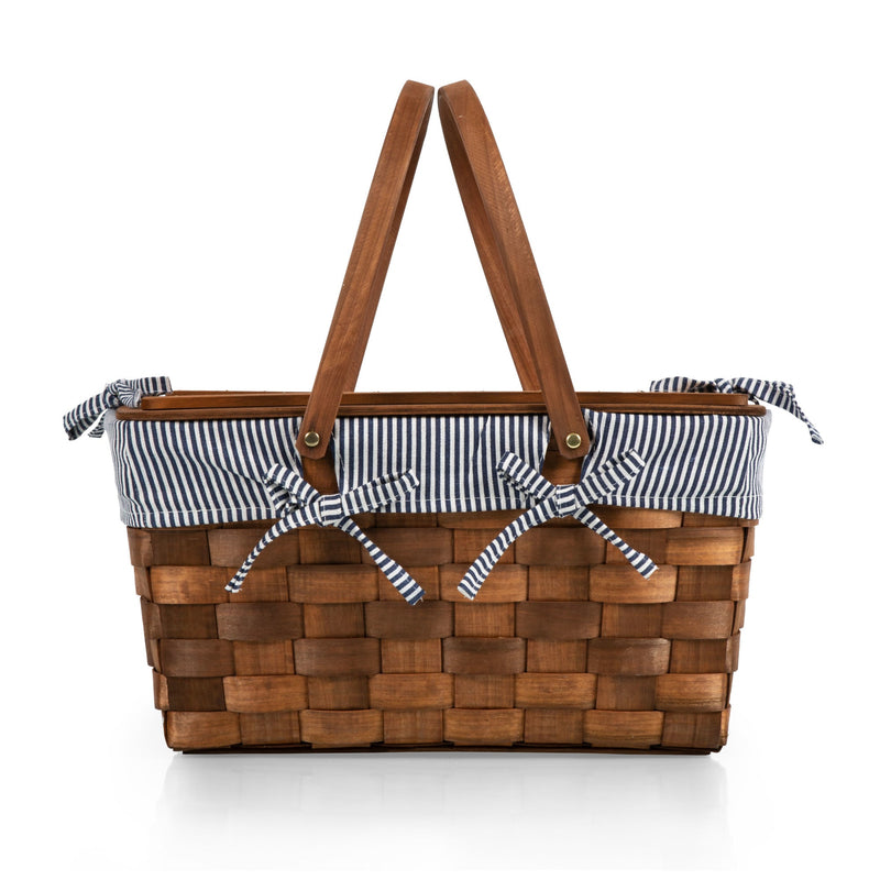 Kansas Handwoven Wood Picnic Basket by Picnic Time Family of Brands