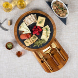 Insignia Acacia and Slate Serving Board with Cheese Tools by Picnic Time Family of Brands