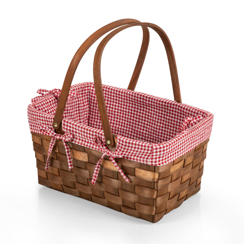 Kansas Handwoven Wood Picnic Basket by Picnic Time Family of Brands