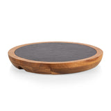 Insignia Acacia and Slate Serving Board with Cheese Tools by Picnic Time Family of Brands