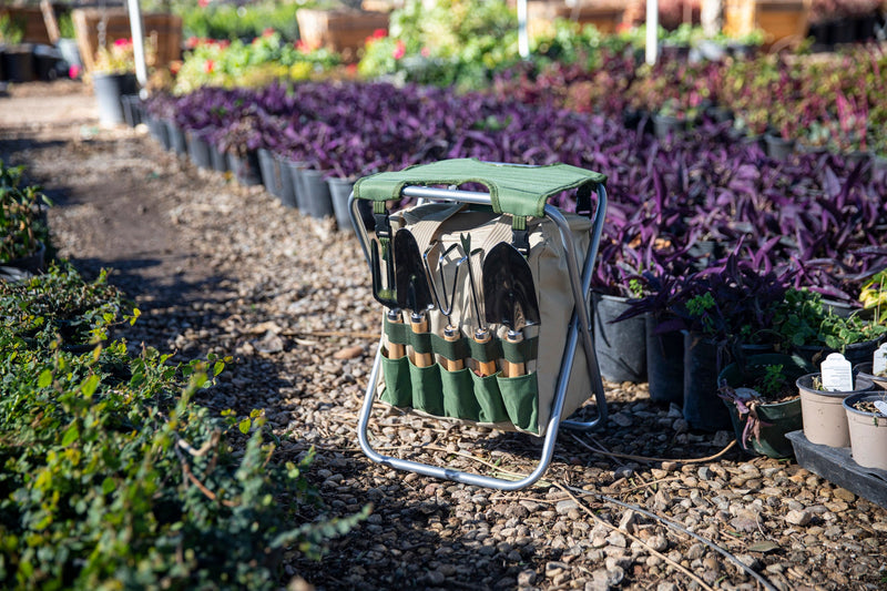 Gardener Folding Seat with Tools by Picnic Time Family of Brands