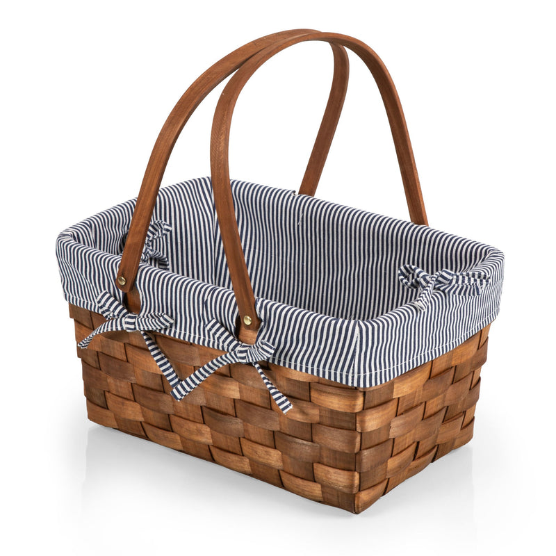 Kansas Handwoven Wood Picnic Basket by Picnic Time Family of Brands