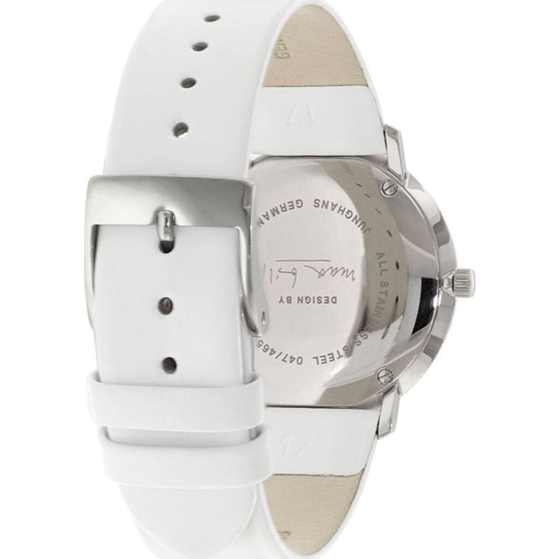 Junghans Max Bill Ladies Quartz Light Rose Watch | White Calfskin Strap 047/4658.00