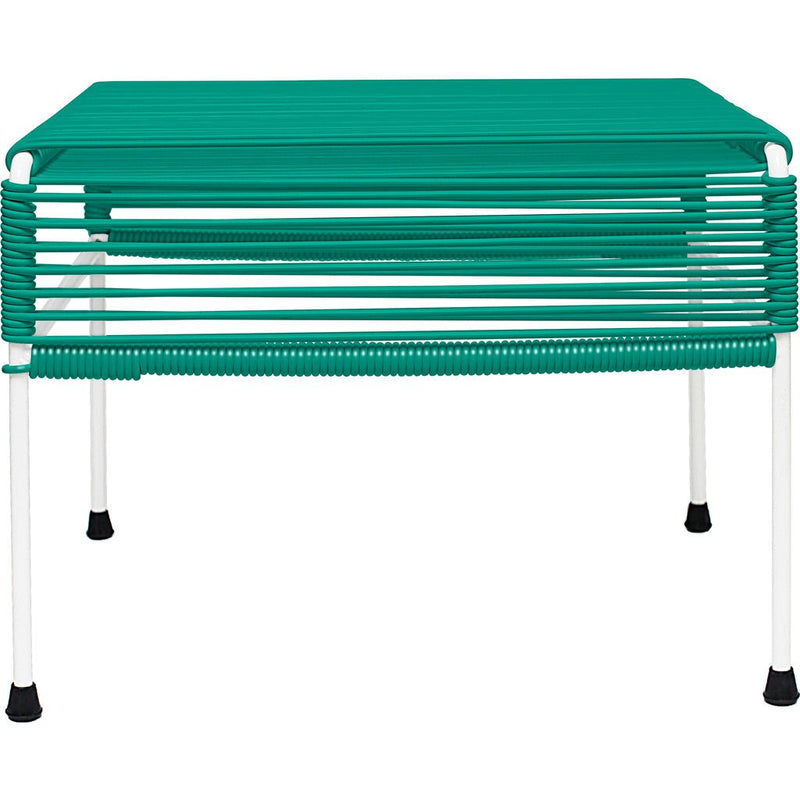 Innit Designs Atom Ottoman | Turquoise/White