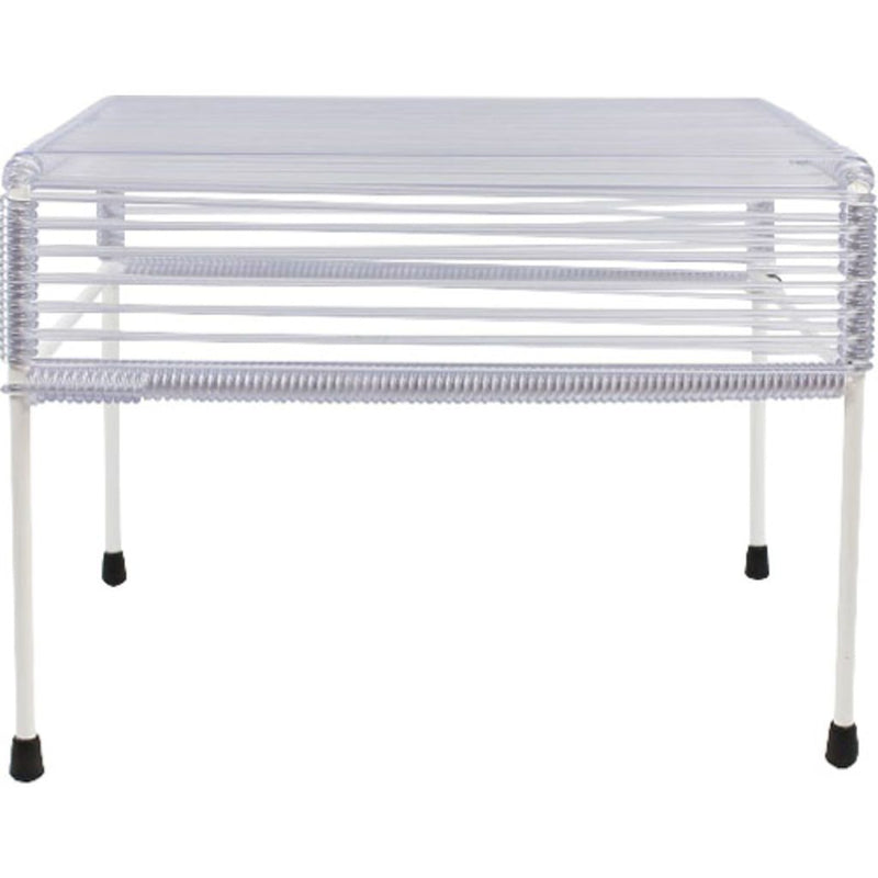 Innit Designs Atom Ottoman | Clear/White