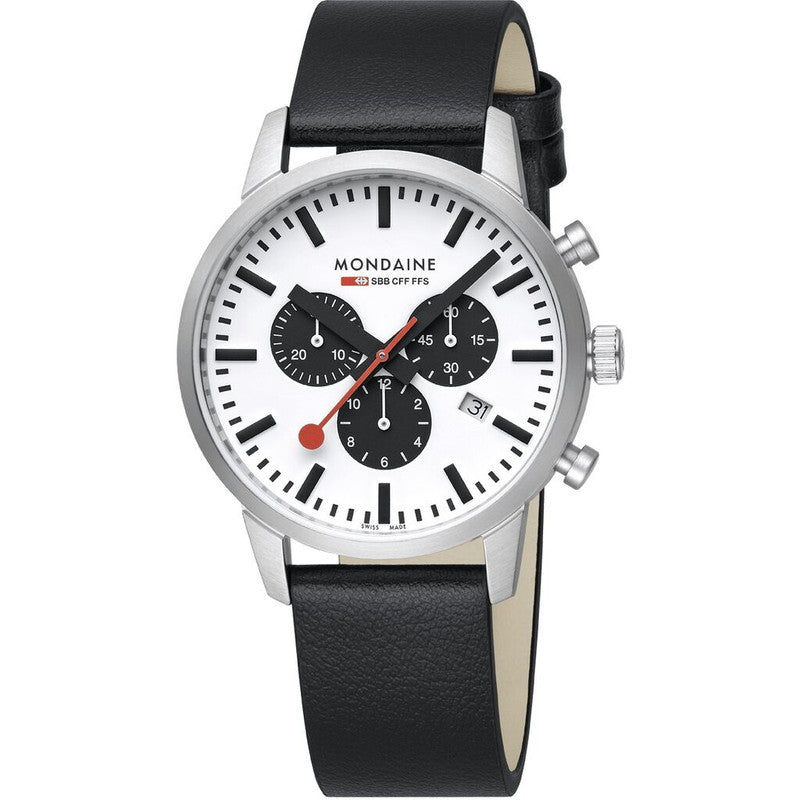 Mondaine Neo Watch | 41mm | Black Vegan Strap