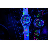 The Electricianz The Neon Z | 42mm White UV Printed Leather Strap