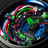 The Electricianz The Neon Z | 42mm White UV Printed Leather Strap