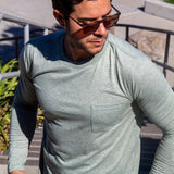 Myles Apparel Everyday Long Sleeve Tee with Pocket