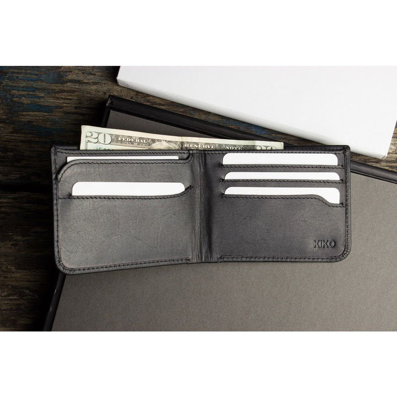 Kiko Leather Secret Bi-Fold Wallet | Black 103