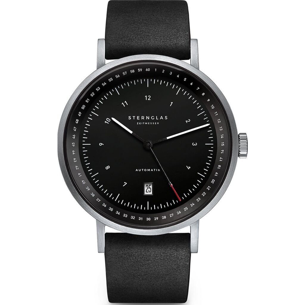 Sternglas Topograph 2.0 Automatic Watch | Black Silver/Vintage Nero ...