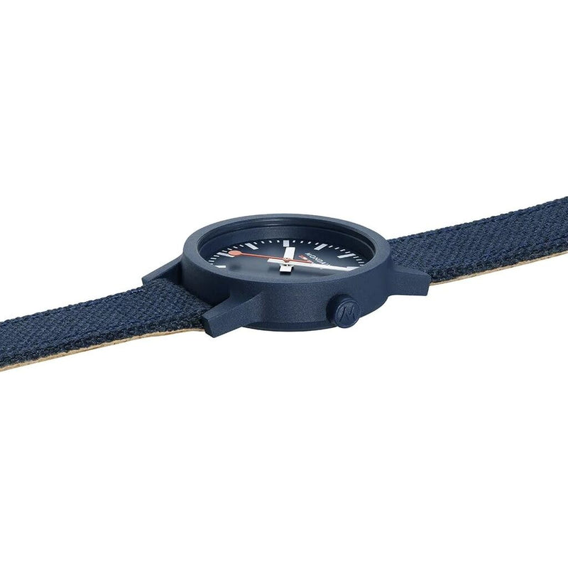 Mondaine Essence 32mm Deep Ocean Blue Renewable Dial Ocean Blue Recycled Textile