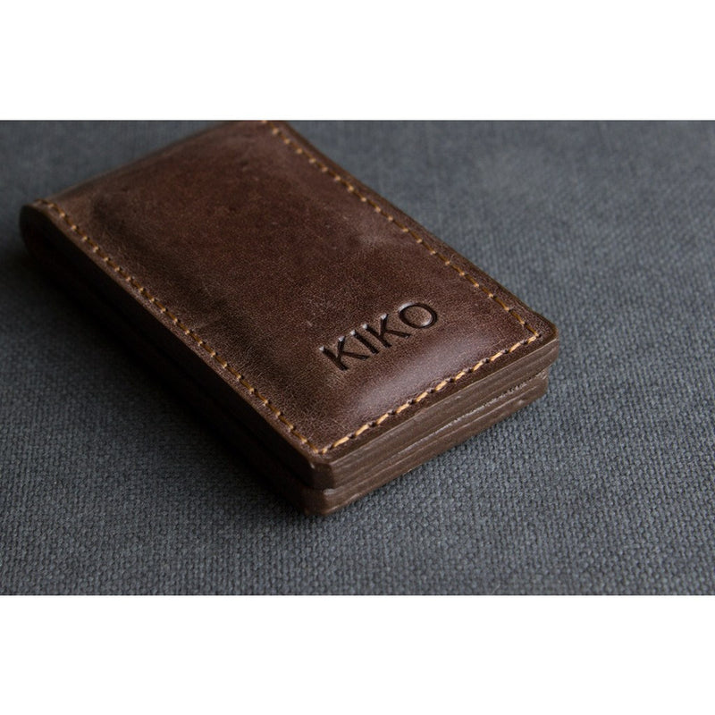 Kiko Leather Magnetic Money Clip | Brown 111brwn