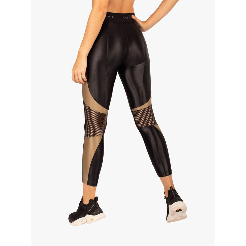 Koral Emblem High Rise Cropped Legging | Black/White