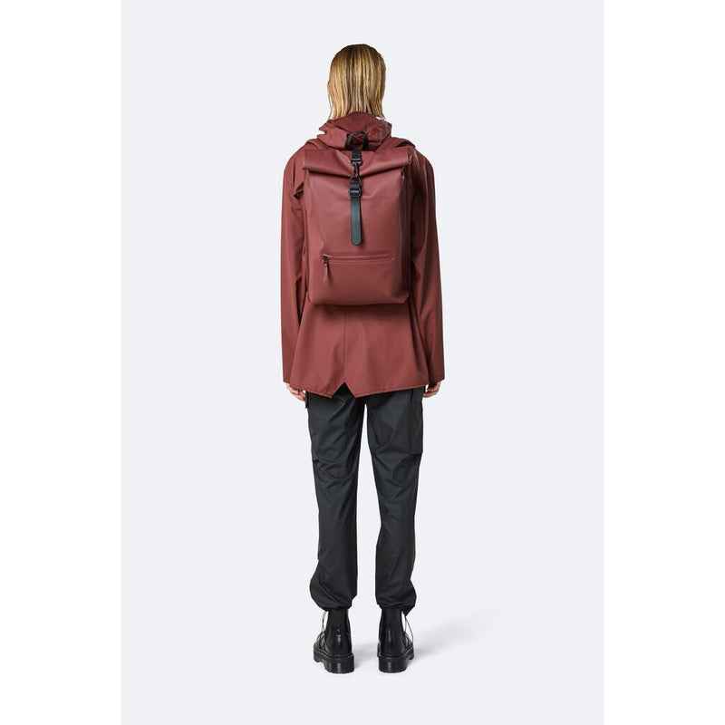 Rains Rolltop Rucksack | 11 Maroon One Size