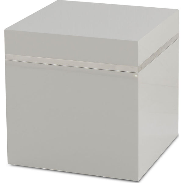 Resource Decor Ella Square Accent Tables | White/Brass