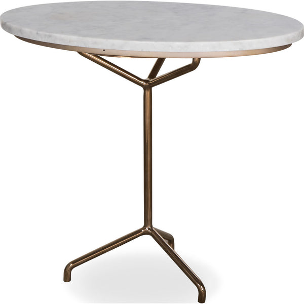 Resource Decor Rose Side Table | White Marble/Rose Gold