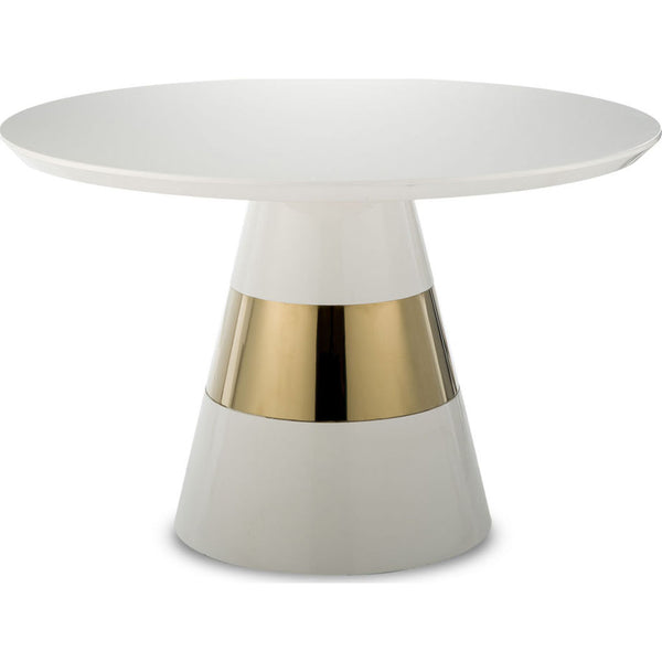 Resource Decor Band Side Table | White/Brass