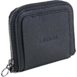 Cote & Ciel Recycled Leather Zippered Wallet | Medium | Black