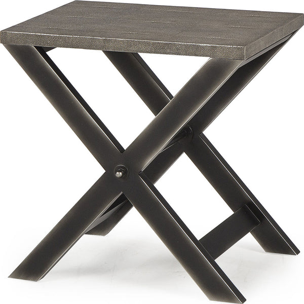 Resource Decor Stanley Side Table | Faux Shagreen