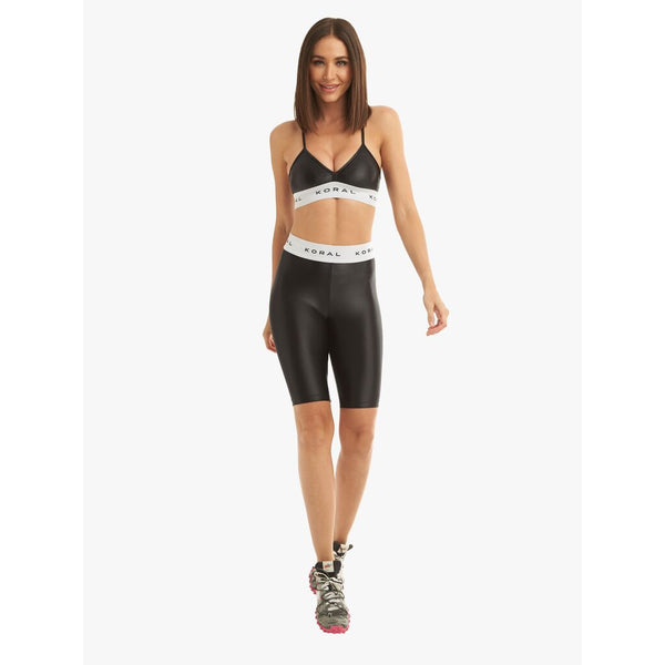 Koral Streamline High Rise Infty Shorts | Black/White