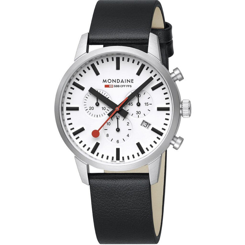 Mondaine Neo Watch | 41mm | Black Vegan Strap