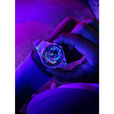 The Electricianz The Neon Z | 42mm Black UV Printed Leather Strap