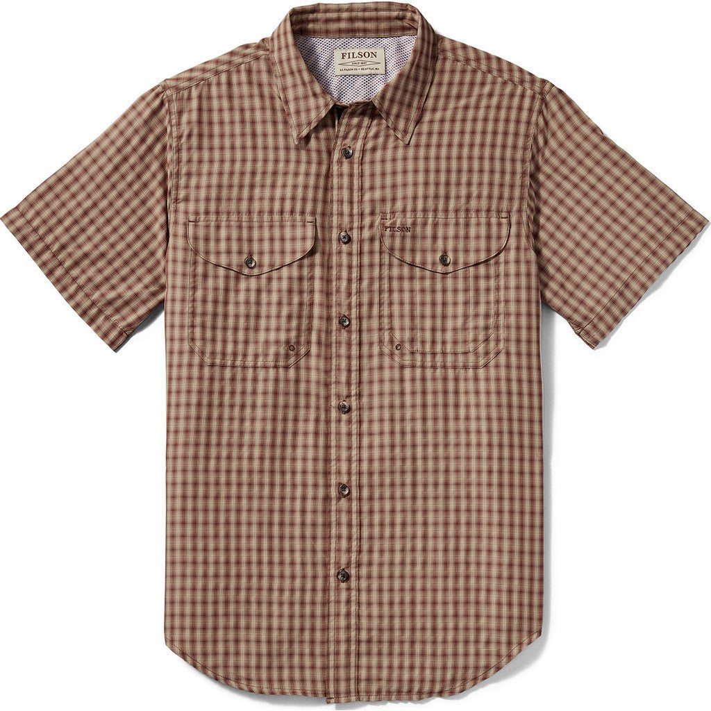 Filson Twin Lakes Short Sleeve Sport Shirt Brick/Tan Plaid – Sportique