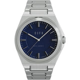 DuFa WACHSMANN Mecha-Quartz 40mm Watch | Blue Dial Stainless Steel Band